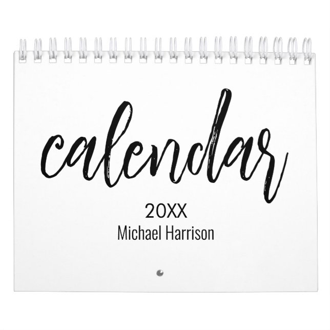 Eleganter Schwarz-Weiß-Minimalist 2025 Kalender (Titelbild)