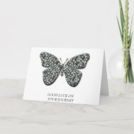 Eleganter Schwarz-Weiß-Schmetterling Karte