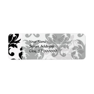 eleganter schwarz-weißer Damast