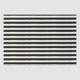 Eleganter Schwarz-weißer, horizontaler Streifen Seidenpapier
