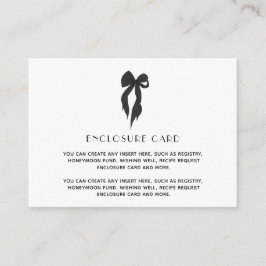 Eleganter Schwarzer Bow verbindet das Brautparty d Begleitkarte
