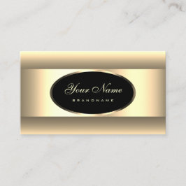 Eleganter schwarzer Cream Ombre Light Gold Decorra Visitenkarte
