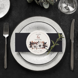 Eleganter Schwarzer Florensturm Runder Pappuntersetzer