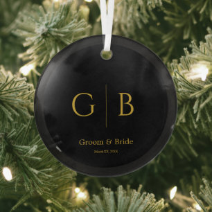 Eleganter schwarzer Glas-Weihnachtsschmuck für Hoc Ornament Aus Glas