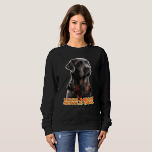Eleganter Schwarzer Hund Portrait-Realistischer Ha Sweatshirt