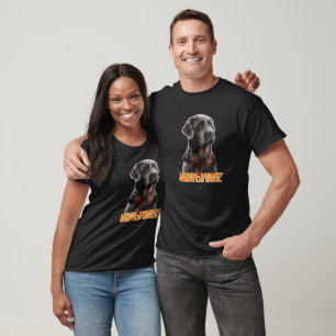 Eleganter Schwarzer Hund Portrait-Realistischer Ha T-Shirt