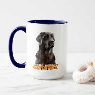 Eleganter Schwarzer Hund Portrait-Realistischer Ha Tasse