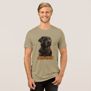 Eleganter Schwarzer Hund Portrait-Realistischer Ha Tri-Blend Shirt