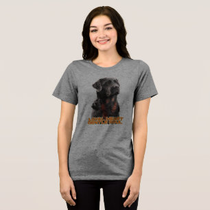 Eleganter Schwarzer Hund Portrait-Realistischer Ha Tri-Blend Shirt
