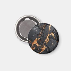 Eleganter schwarzer Marmor mit goldenen Adern Mode Magnet