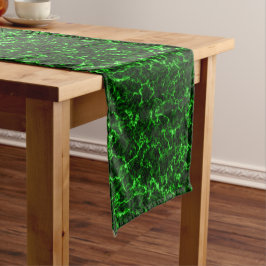 Eleganter schwarzer Marmor mit phosphorgrünen Vene Großer Tischläufer