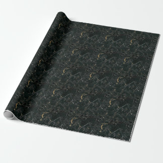 Eleganter schwarzer Marmor: Texturierter Hintergru Geschenkpapier