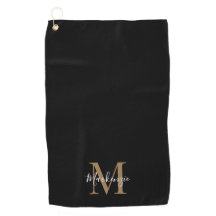 Eleganter schwarzer personalisierter Monogramm-Nam