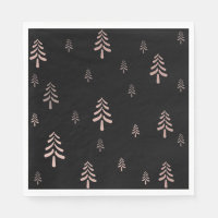 Eleganter schwarzer Rosa Weihnachtsbaum