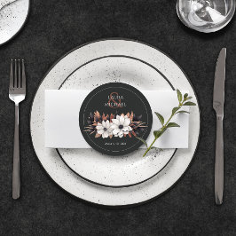 Eleganter, schwarzer Rostkreuz-Untersetzer Runder Pappuntersetzer