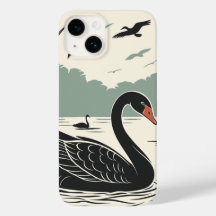 Eleganter Schwarzer Schwan