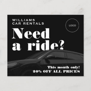 Eleganter Schwarzer Ton Automotive Flyer
