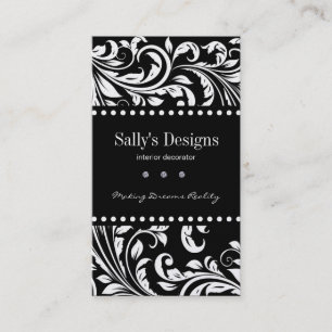 Eleganter schwarzer u. weißer visitenkarte