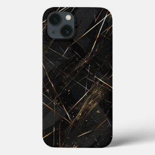 Eleganter schwarzer und goldener abstrakter Hinter Case-Mate iPhone Hülle