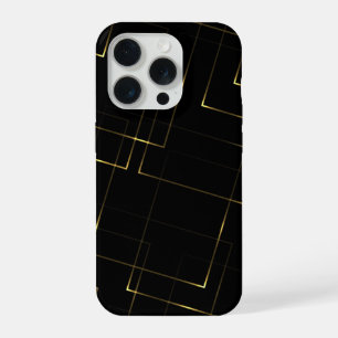 Eleganter schwarzer und goldener Marmor iPhone 15 Pro Hülle