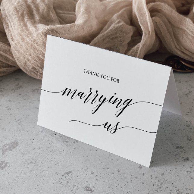 Eleganter Schwarzkalligraphie-Offizier Dankeskarte (Von Creator hochgeladen)