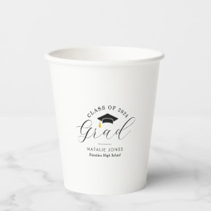 eleganter Schwarzweiß-Abschluss Pappbecher