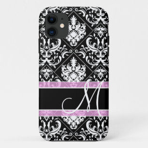 Eleganter Schwarzweiss-Damast mit Monogramm title_seo2