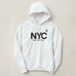 Eleganter SCHWEISS New York City Bestickter Hoodie