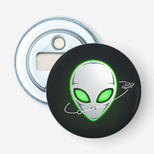 Eleganter Sci-fi-Alienkopf Flaschenöffner