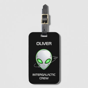 Eleganter Sci-Fi-UFO-Alien-Kopf Gepäckanhänger