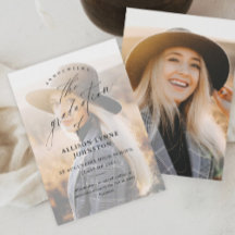 Eleganter Script 2 Foto Abschluss