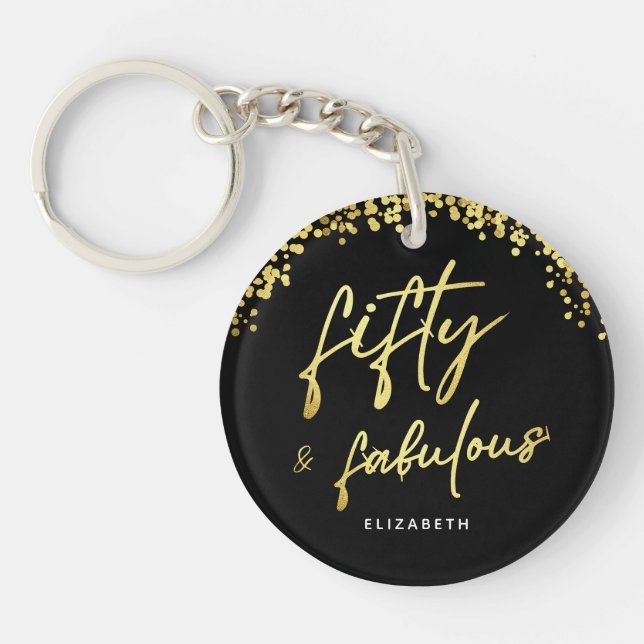Eleganter Script 50 und fabelhafter Acrylic-Schlüs Schlüsselanhänger (Vorderseite)