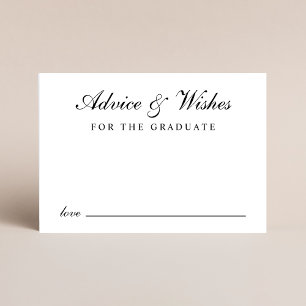 Eleganter Script Grad Ratgeber Black Gold Abschlus Begleitkarte