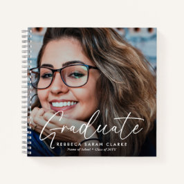 Eleganter Script Graduate 2 Fotograf Keepake Notizbuch