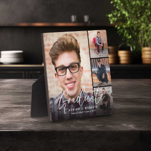 Eleganter Script Graduate 4 Fotograf Keepake Fotoplatte