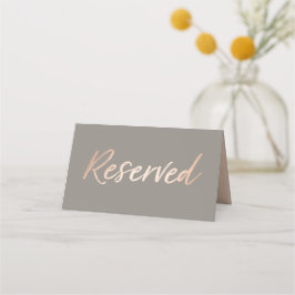 Eleganter Script-Imitat-Foil reserviert Platzkarte