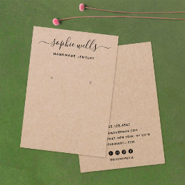 Eleganter Script Kraft Earring Display Holder