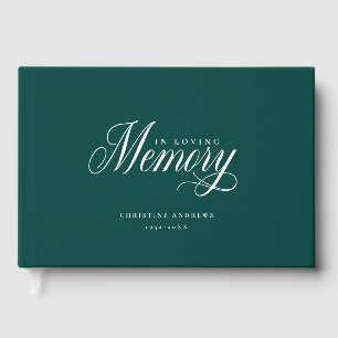 Eleganter, Script-Schriftart "In Love Memory" Beer Gästebuch