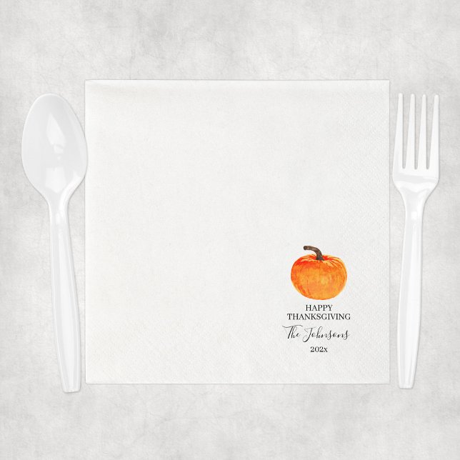 Eleganter Script Typografy Family Erntedank Serviette (Elegant Script Typography Family Thanksgiving Napkins
)