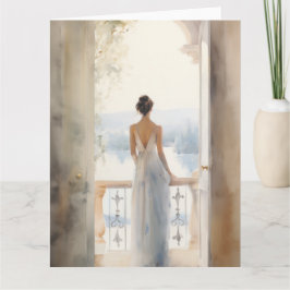 Eleganter See zum Geburtstag Karte