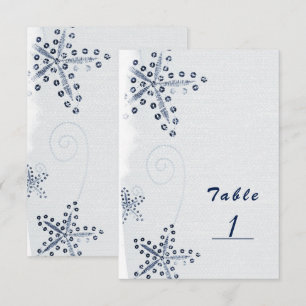Eleganter Seestern & Pailletten Blaues Strand-Tisc Einladung