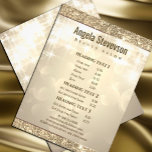 Eleganter Shiny Glitzer Gold Flyer<br><div class="desc">Eleganter Shiny Glitzer Gold Flyer, Perfekt für Make-ups Künstler, Haarstylisten, Kosmetologen und mehr!</div>