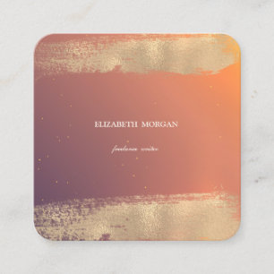 Eleganter Shiny, Minimalistisch, Imitate Gold Pins Quadratische Visitenkarte