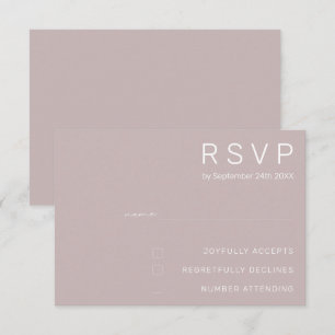 Eleganter Silber Pink Minimal Moderner Hochzeitsti Einladung