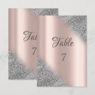 Eleganter silberner Glitter-Ombre-Roségoldtisch Einladung