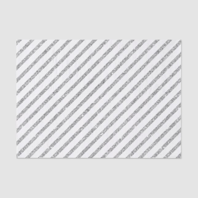 Eleganter silberner Glitzer-diagonales Seidenpapier (Vorderseite)