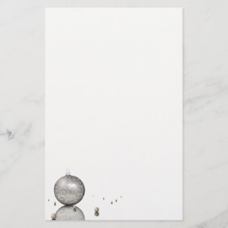 Eleganter Silberner Glitzer Ornament - Weihnachtsg Briefpapier