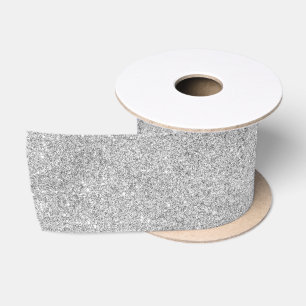 Eleganter silberner Glitzer Satinband