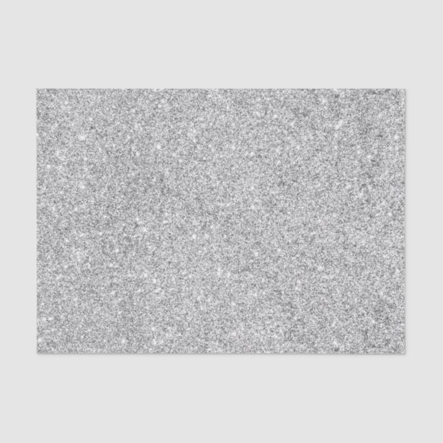 Eleganter silberner Glitzer Seidenpapier (Vorderseite)