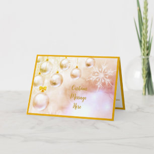 Eleganter silberner Weihnachtsbaumschmuck personal Karte